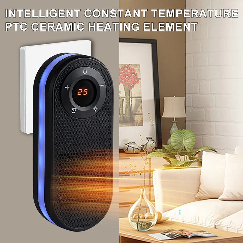 Wall-Mount Mini Space Heater Night Light Remote | Dreamburgh Mini Space Heater QXL
