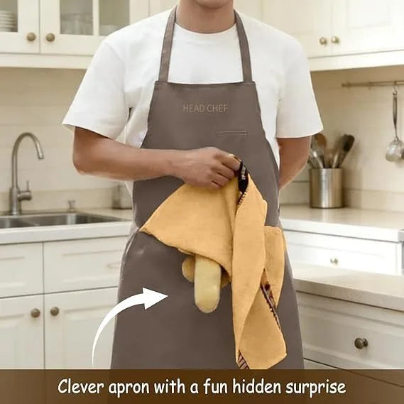 Funny Prank Chef Apron | Gag Gift for Men & Women Novelty Kitchen Apron QXL