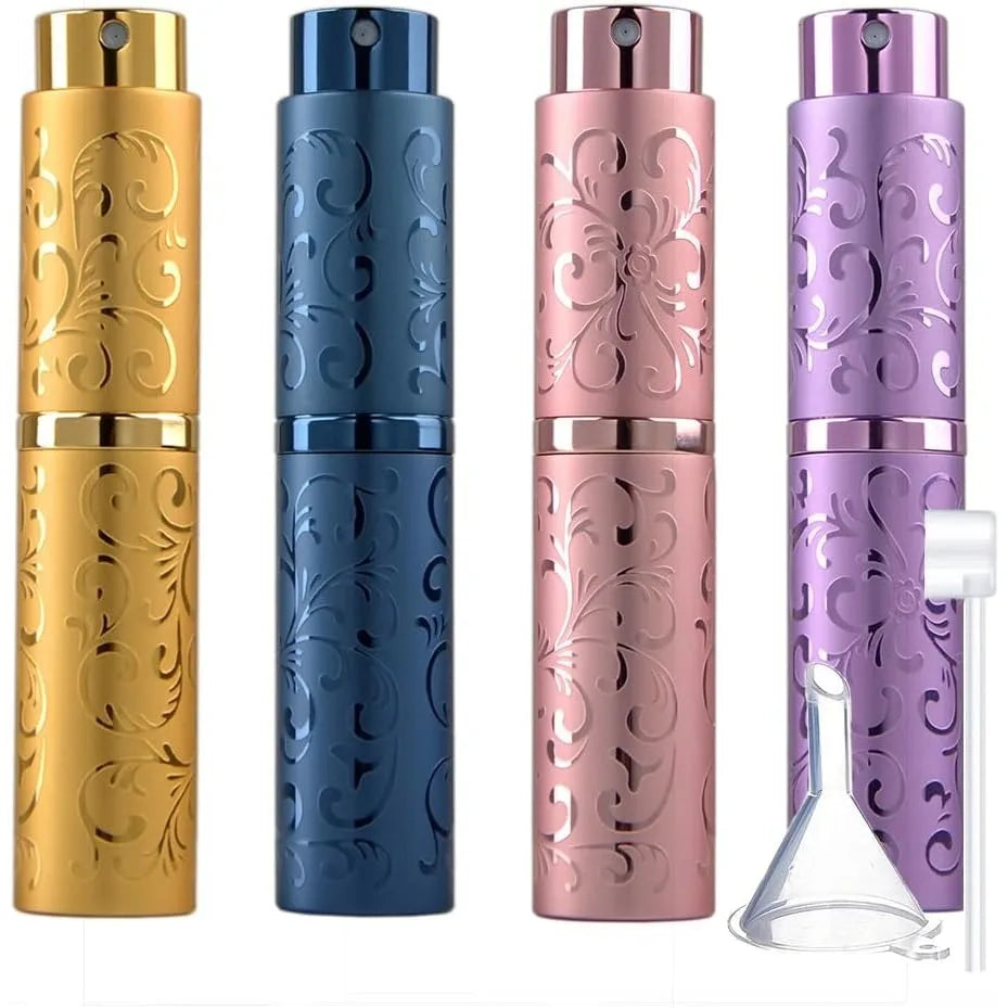 10ml Refillable Travel Perfume Atomizer Bottles | 3/4/6-Pack Perfume Atomizer Set QXL