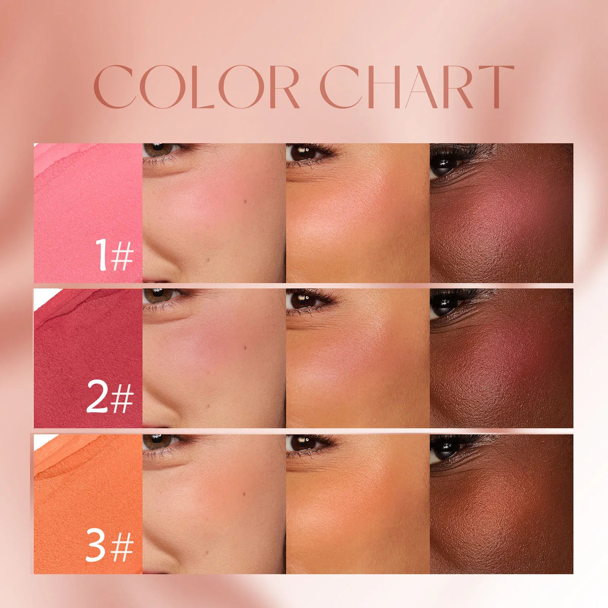 Natural Solid Blush Stick | 3-in-1 Matte Blush, Lip & Highlight Solid Blush Stick QXL