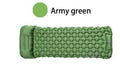 Camping Inflatable Sleeping Pad | Foot Pump & Pillow | TPU Inflatable Sleeping Pad QXL green