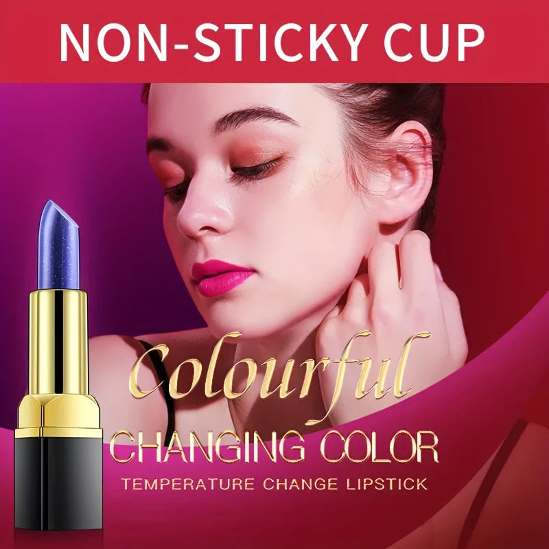 Color-Changing Lipstick | Blue to Red Magic Lip Balm Color-Changing Lipstick QXL