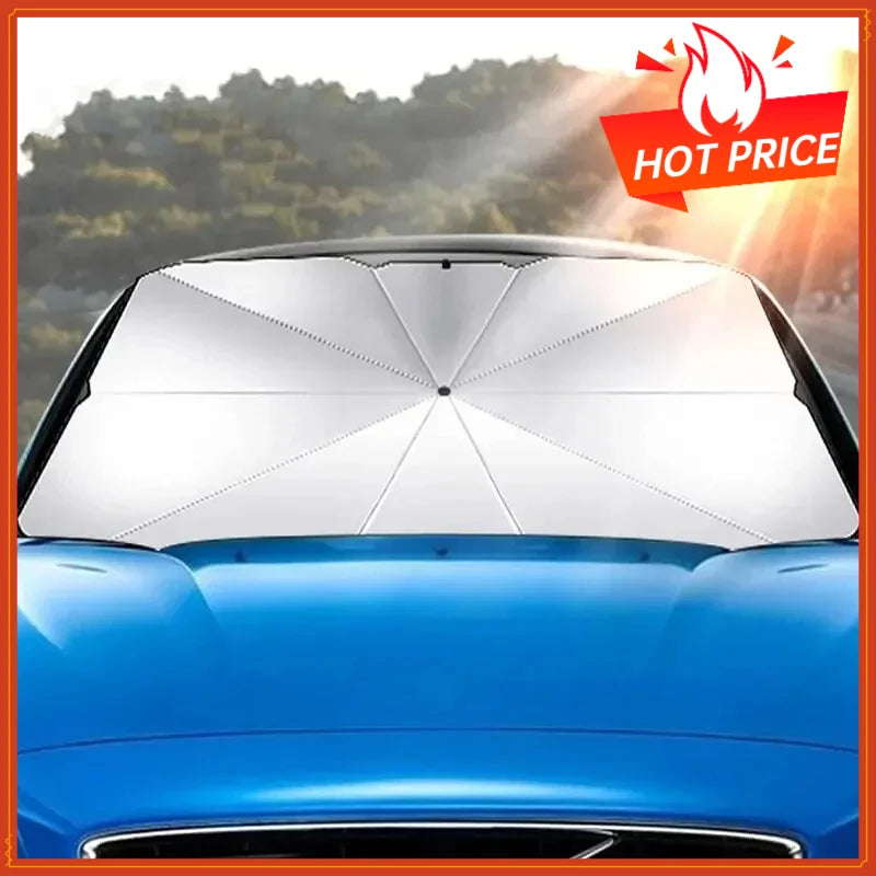 Foldable Car Windshield Sunshade Umbrella | UV Sun Protection Car Windshield Sunshade QXL