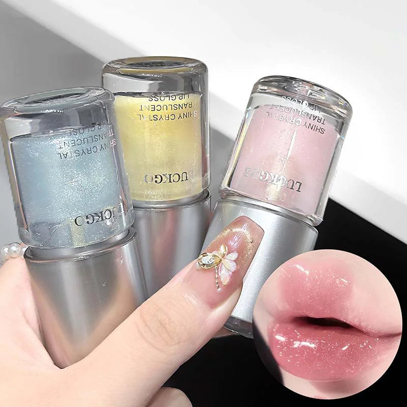 Crystal Mirror Lip Gloss | Hydrating Natural Color Lip Glaze Lip Gloss QXL