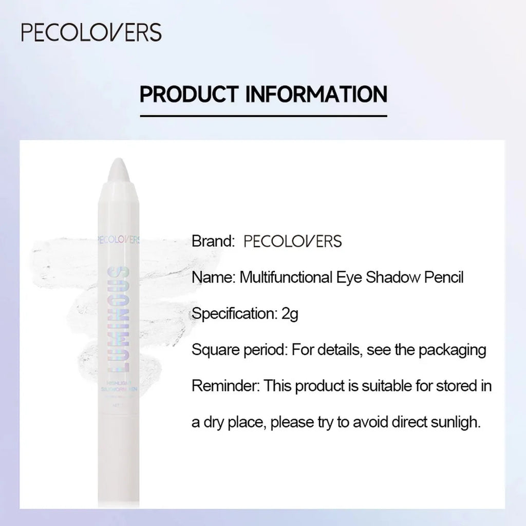 Matte White Eyeliner Highlighter Stick | Waterproof K-Beauty Pencil Eyeliner Highlighter Pencil QXL