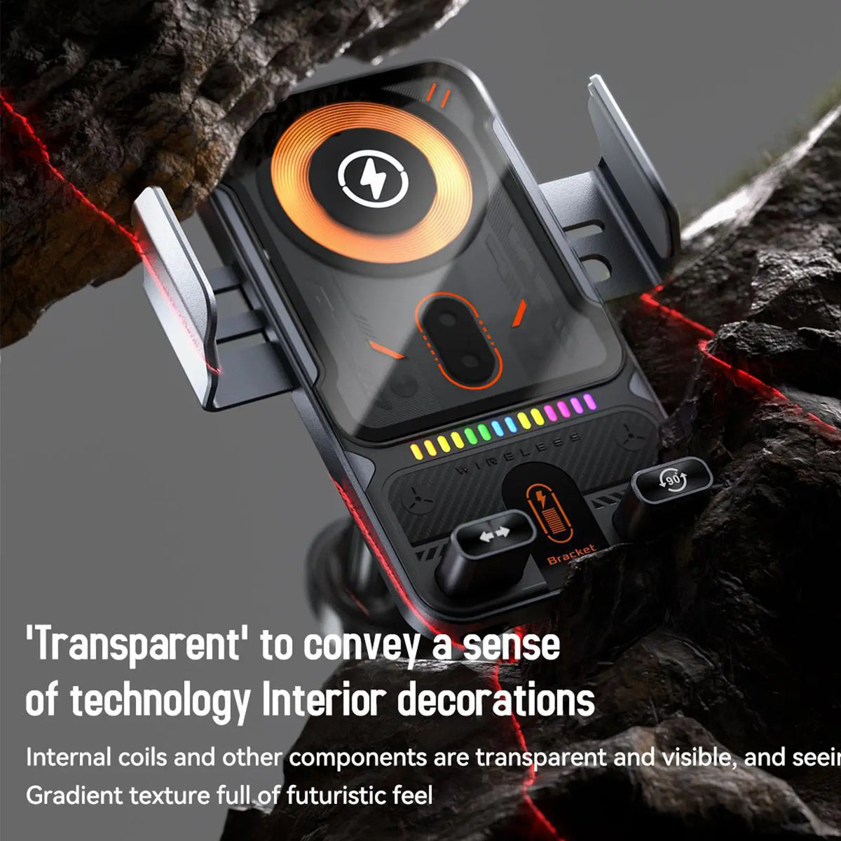 15W Wireless Car Phone Holder | Auto-Clamp Air Vent Mount Wireless Car Phone Mount QXL
