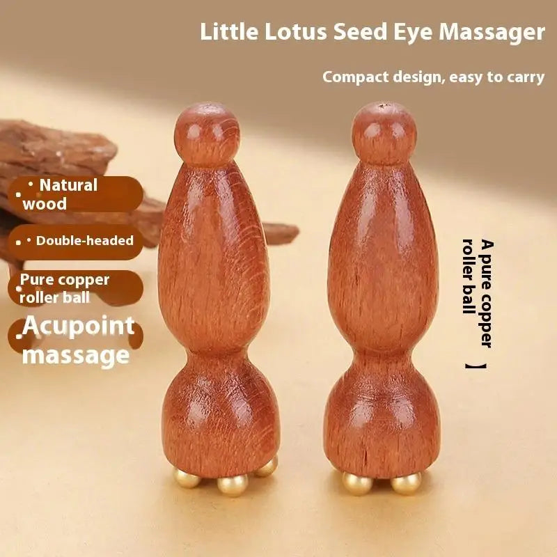 Brass Lotus Gua Sha Eye & Face Massage Stick | Dual-Ended Facial Massage Tool QXL