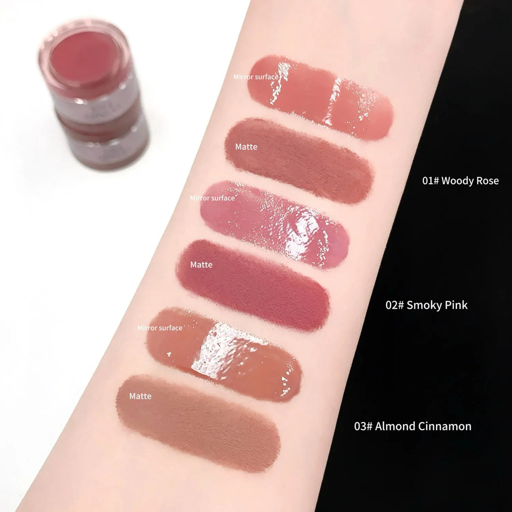 3-in-1 Cream Blush, Lip Gloss & Eye Makeup | Matte Finish Multi-Use Cream Blush QXL