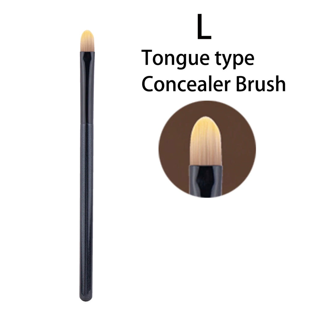 Ultra Thin Flat Round Tongue Foundation & Concealer Brush Foundation Makeup Brush QXL