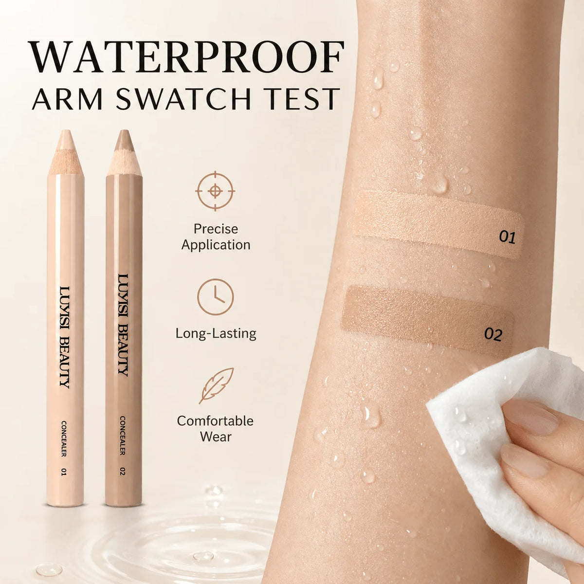 Creamy Waterproof Concealer Stick | High Coverage Matte Finish Concealer Stick QXL