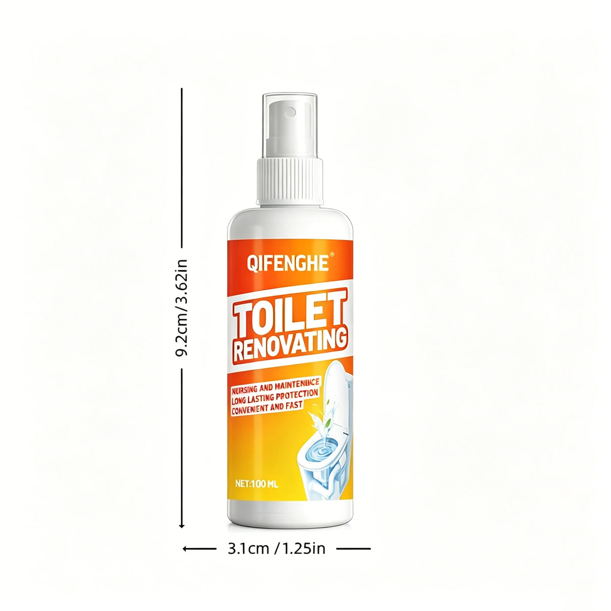 QIFENGHE Toilet Renovation Spray – Fast-Acting Bowl Cleaner Toilet Cleaning Spray QXL