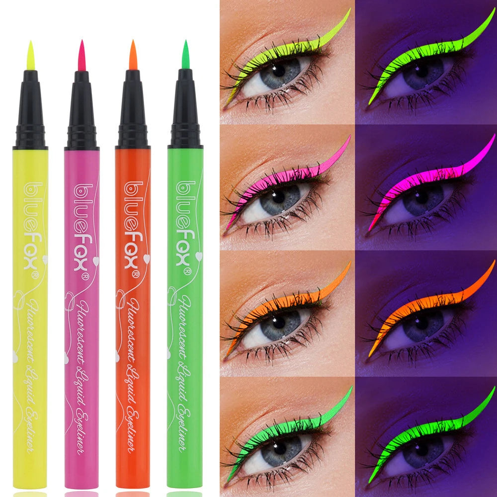 6-Piece UV Glow Neon Eyeliner & Face Body Paint Set Neon Eyeliner Set QXL