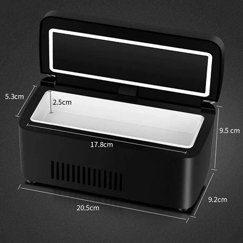 Portable Medicine Cooler Box | 7800mAh Battery, USB, Travel Medicine Cooler Box QXL