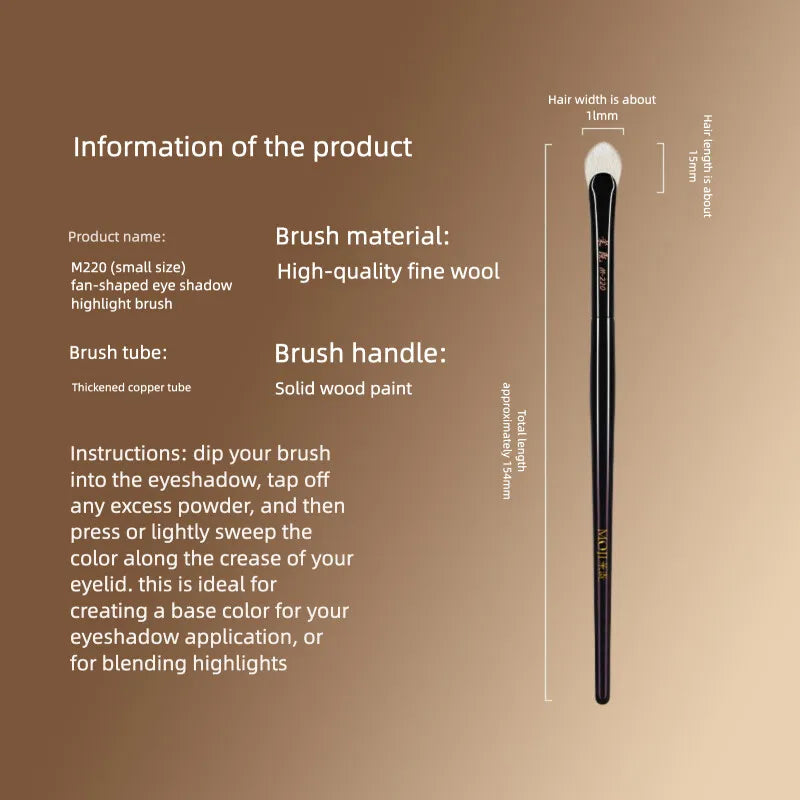 Fan-Shaped Eyeshadow Highlight Brush | Goat Hair Blending Eyeshadow Highlight Brush QXL M220 small