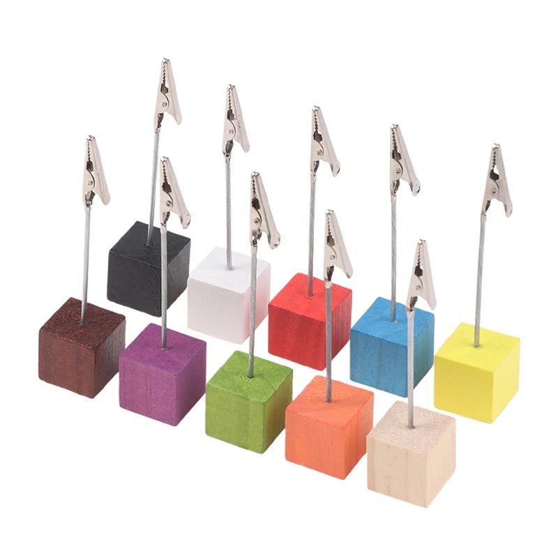 Wooden Fragrance Test Strip Holder | Desktop Place Card Clip Fragrance Strip Holder QXL