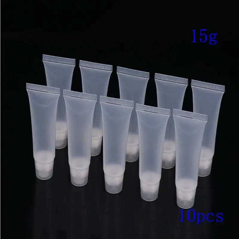 10-Pack Empty Lip Gloss Tubes | 5/10/15ml Squeeze Containers Lip Gloss Containers QXL 15g