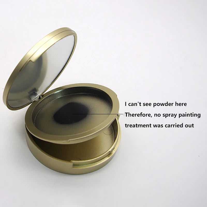 Refillable Pressed Powder Compact Jar with Vanity Mirror Refillable Powder Compact QXL