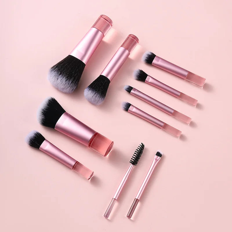 10-Piece Mini Makeup Brush Set | Soft Fluffy Blending Brushes Makeup Brush Set QXL