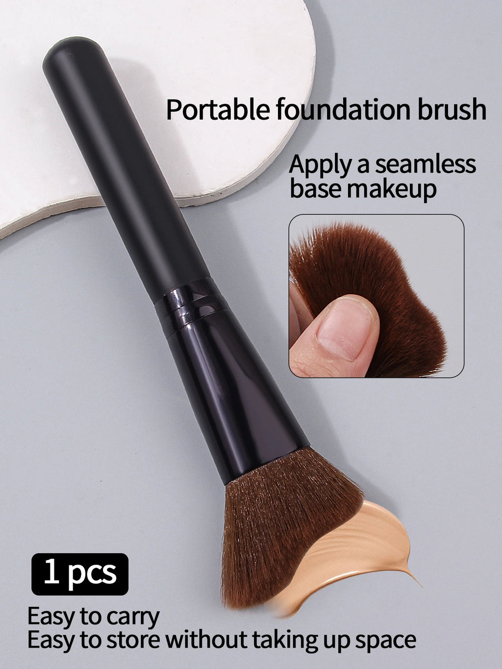 KOSSHOW Sloped Foundation Brush | Liquid, BB Cream & Concealer Foundation Brush QXL