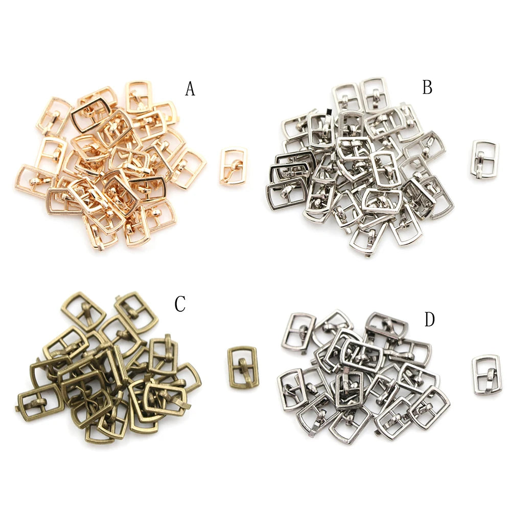 10-Pack 4.5mm Mini Metal Doll Belt Buckles | Tri-Glide Set Doll Accessories QXL