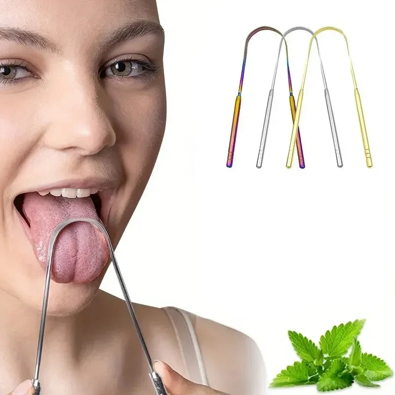U-Shaped Stainless Steel Tongue Scraper | 4 Colors Tongue Scraper QXL