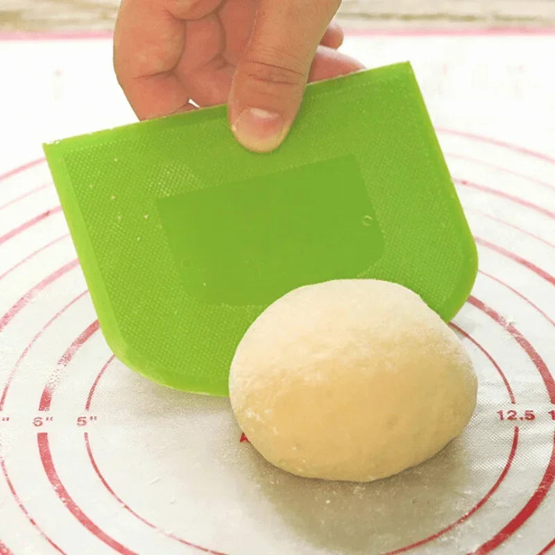 2-Pack Plastic Cake Spatula & Dough Scraper | Baking Tool Set Dough Scraper Set QXL