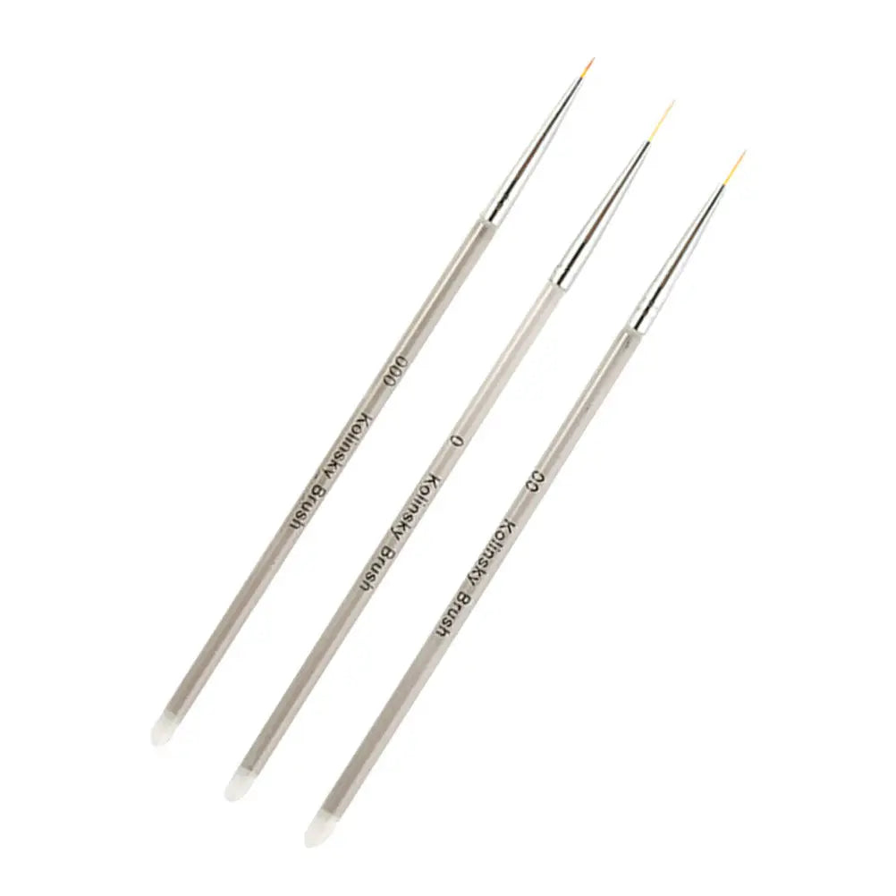 3-Pack Double-End Nail Art Drawing Pens | Acrylic Liner Set Nail Art Pen Set QXL