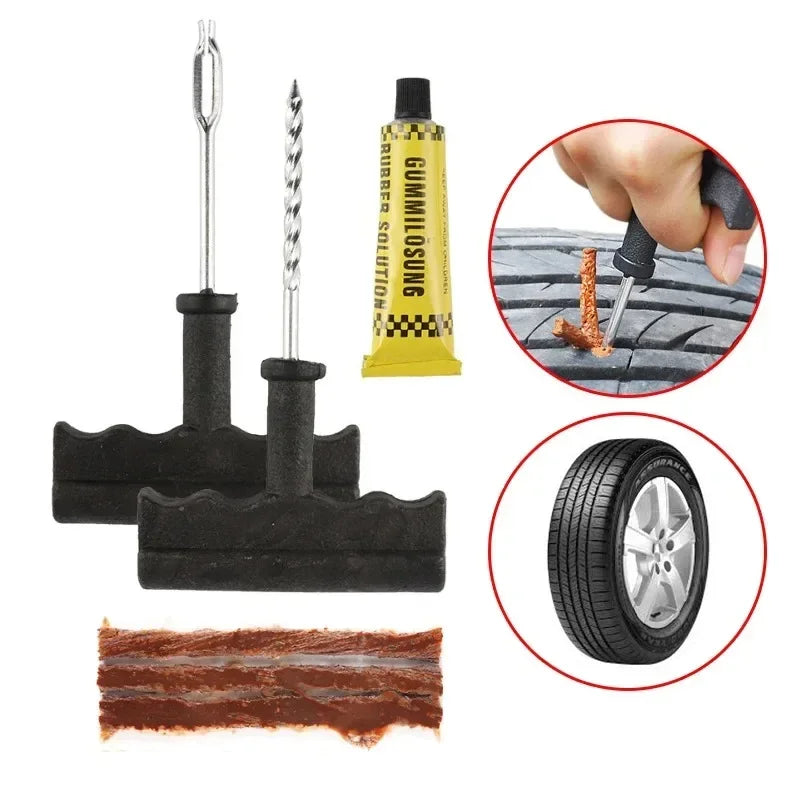 Tubeless Tire Repair Kit – Rubber Strip Plugs & Tools Tire Repair Kit QXL