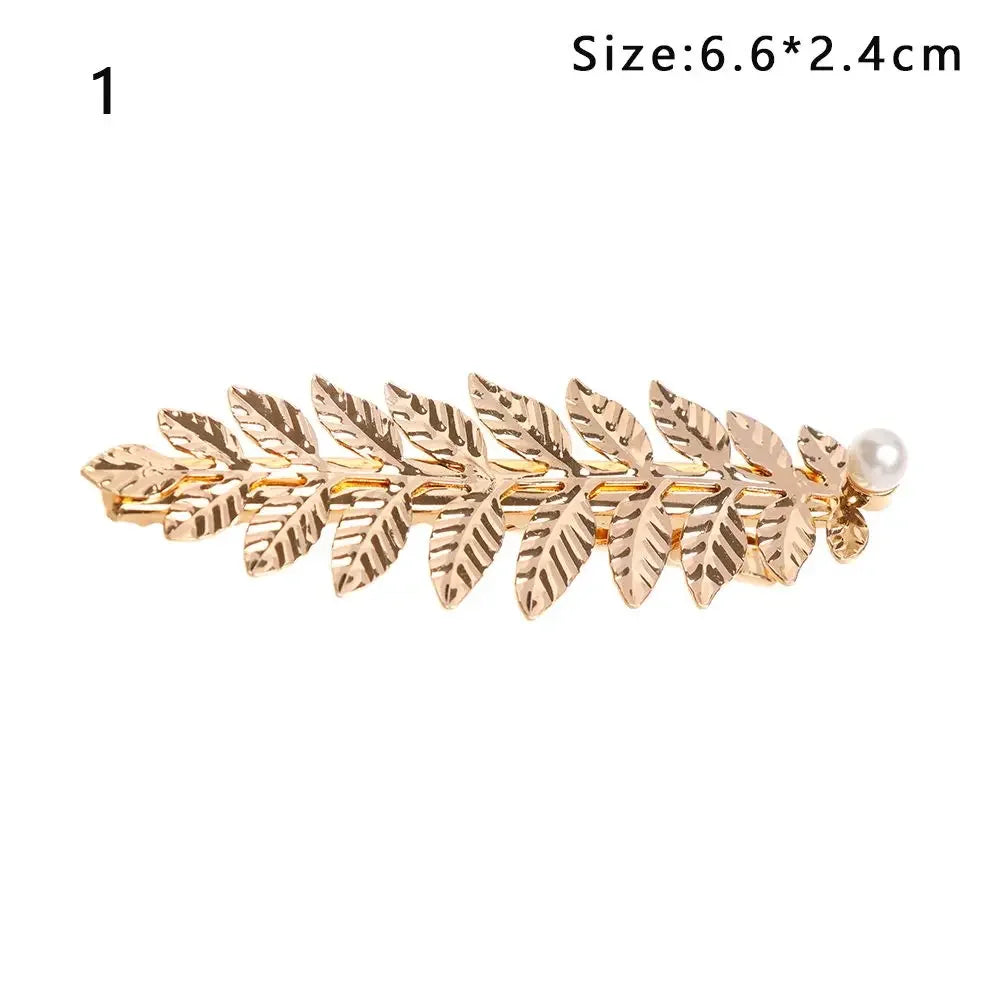 Golden Leaf Bridal Hair Crown & Headband | Wedding Hair Jewelry Bridal Hair Crown QXL 1