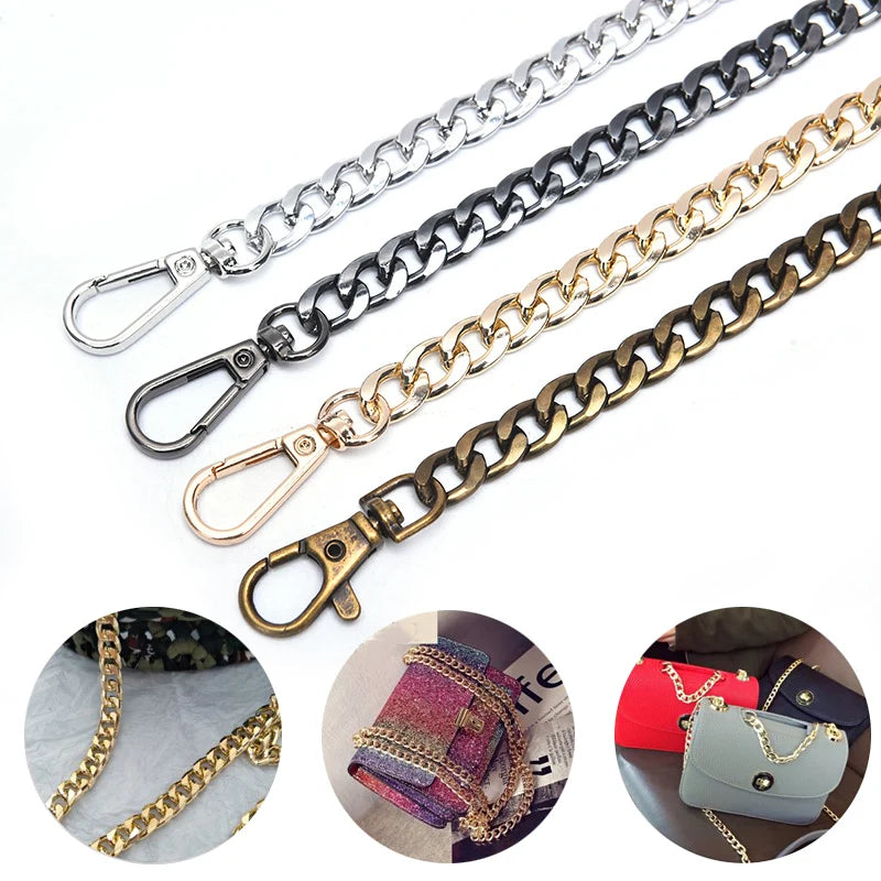 Aluminum Bag Chain Strap 120cm | DIY Handbag Shoulder Strap Bag Chain Strap QXL