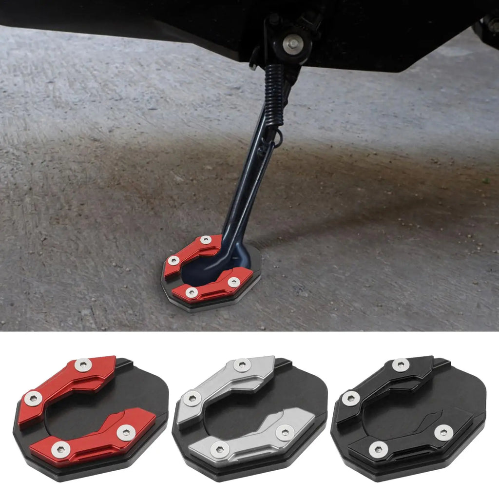 Aluminum Motorcycle Kickstand Extension Pad | Non-Slip Side Stand Kickstand Extension Pad QXL