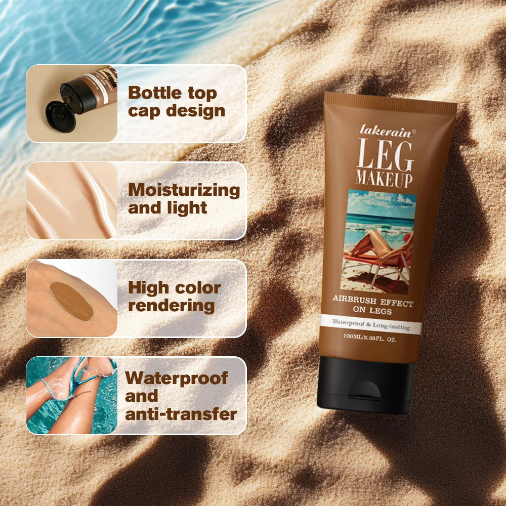 Waterproof Body Foundation – Full Coverage Leg Makeup 100ml Body Foundation QXL