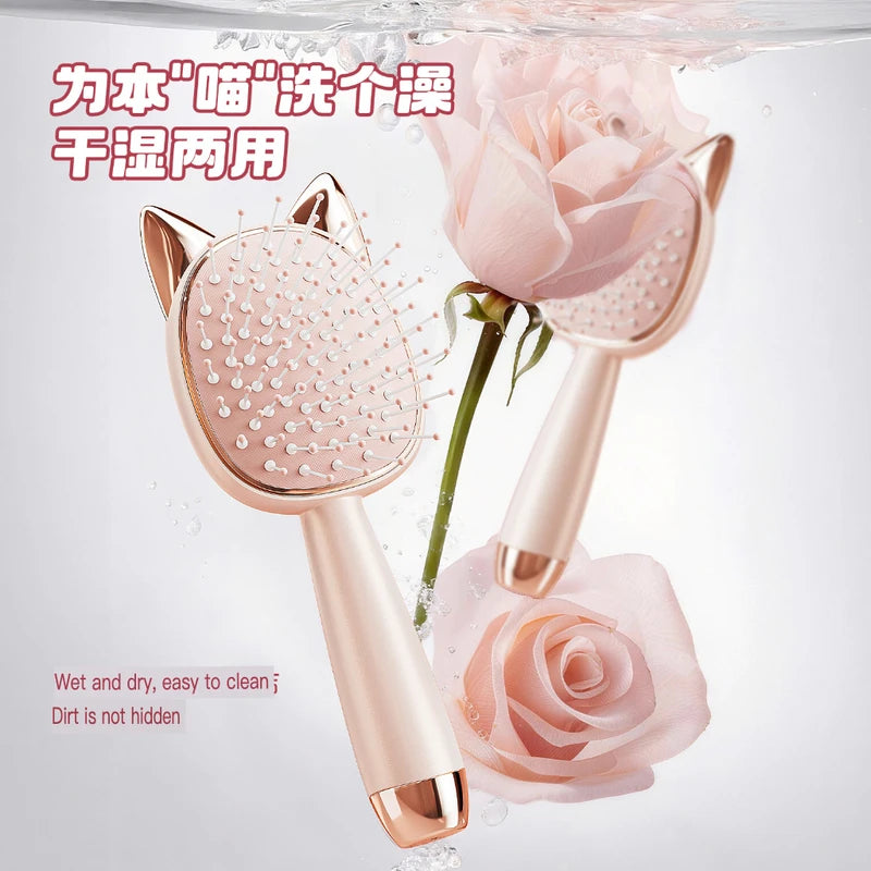 Cat Ear Air Cushion Massage Comb | Portable Hair Brush Air Cushion Comb QXL