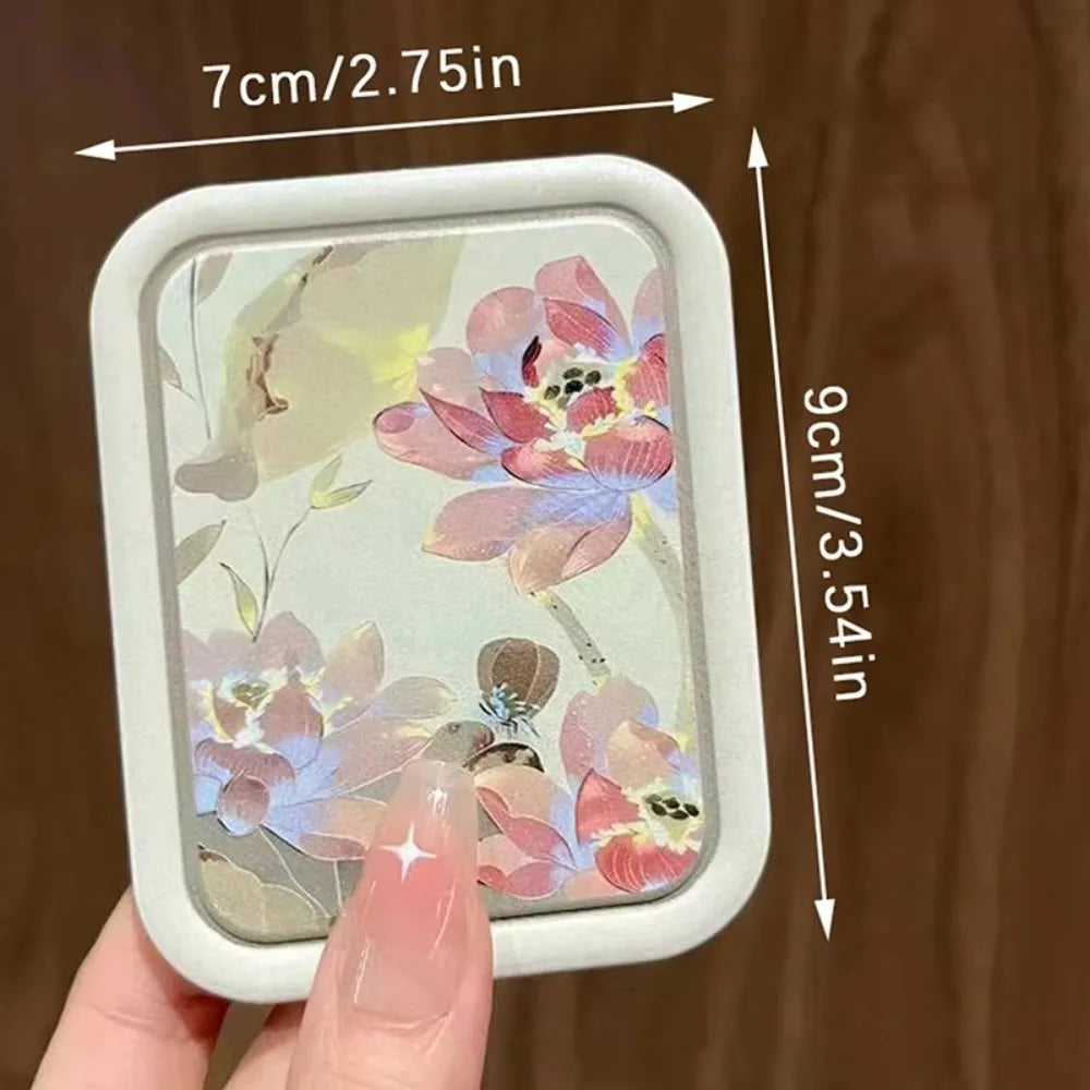 Lotus Folding Pocket Mirror with Comb | Compact Makeup Mirror Compact Makeup Mirror QXL