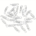 10-Pack Spiral Screw Clasps | DIY Bracelet & Necklace Buckles Jewelry Clasp Set QXL Silvery