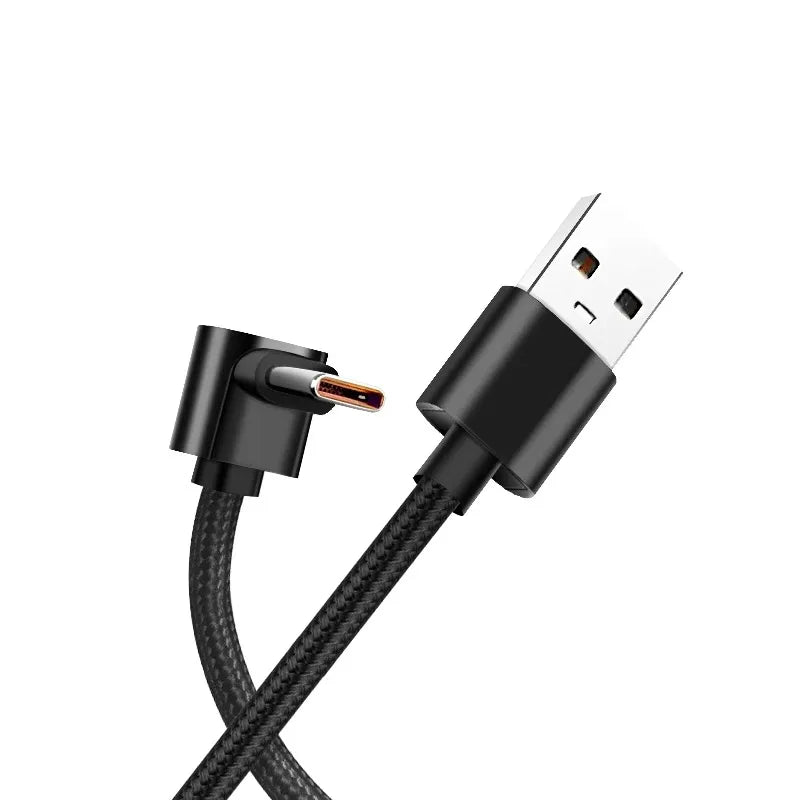 60W USB-C PD Fast Charging Cable 90° Angle | iPhone & MacBook USB-C Charging Cable QXL
