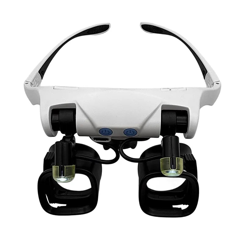 Dreamburgh Head-Mounted LED Magnifier Loupe – 5 Lens Pairs Magnifier Headset Loupe QXL