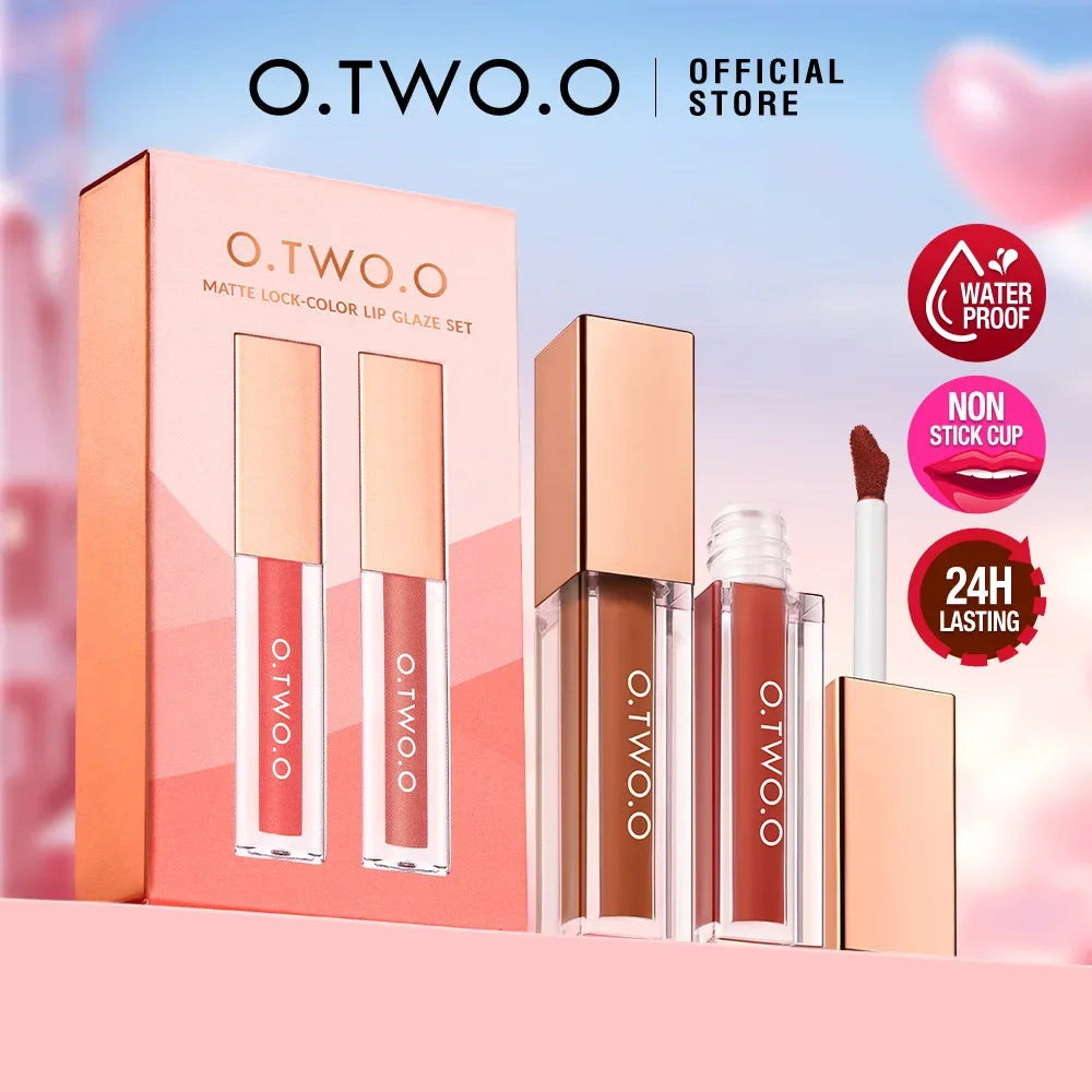 O.TWO.O Matte Liquid Lipstick Set | Transfer-Proof Lip Gloss Matte Liquid Lipstick QXL