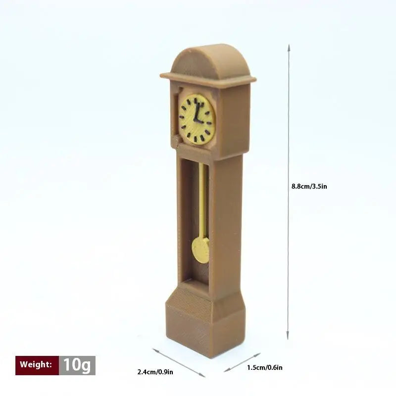 Miniature Grandfather Floor Clock | 1:12 Dollhouse Scale Model Dollhouse Miniature QXL