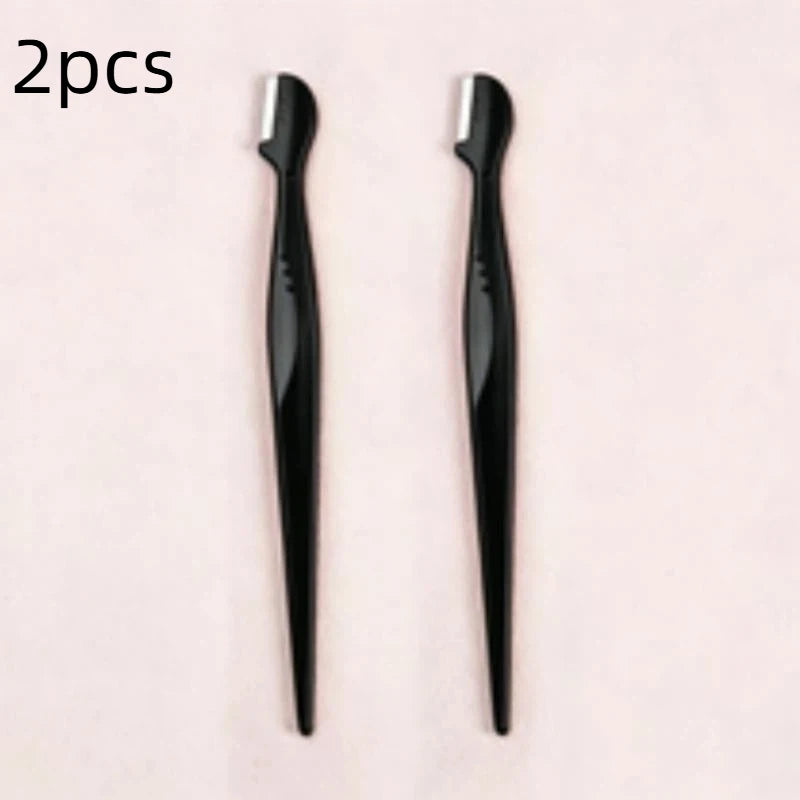 Precision Round Head Eyebrow Trimmers | Stainless Steel 2/3/5-Pack Eyebrow Trimmer QXL 2pcs Black
