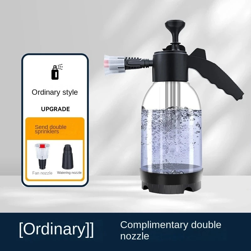 2L Hand Pump Foam Sprayer | Snow Foam Car Wash Cannon Foam Spray Cannon QXL WHITE