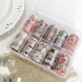 Lace Nail Transfer Foils | Leopard & Sequin 10-Pack DIY Art Nail Transfer Foils QXL 2
