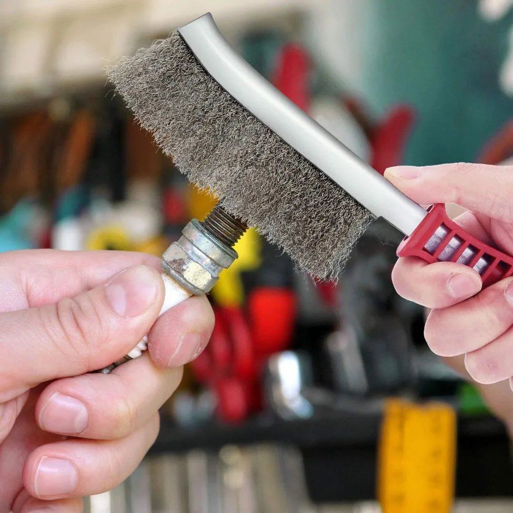 Wire Brush Brass & Stainless Steel | Rust Removal & Cleaning Wire Cleaning Brush QXL