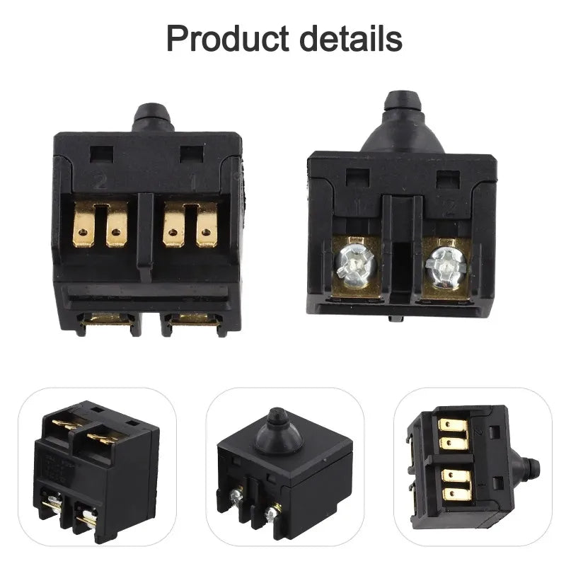 2-Pack Angle Grinder Push Button Switch | 100mm Power Tool Grinder Switch Part QXL