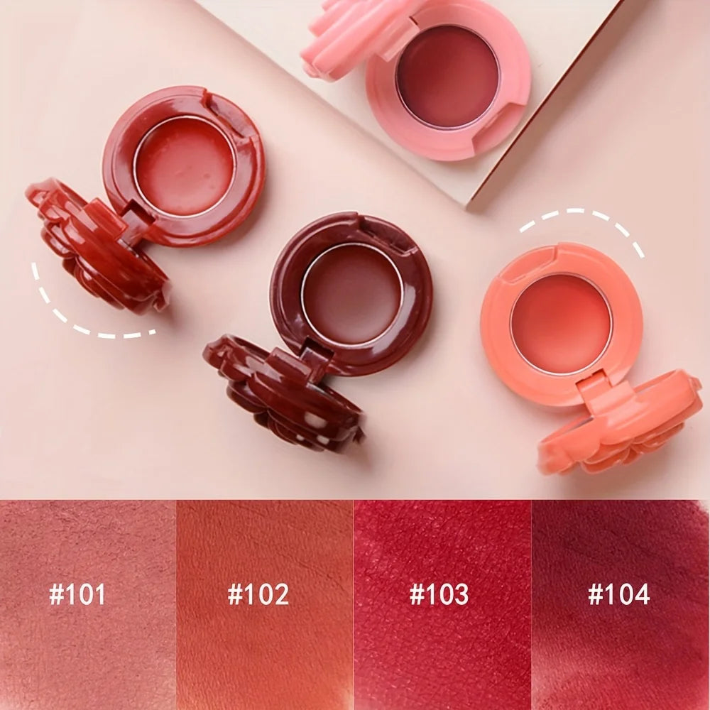 Rose-Shaped Matte Lipstick | Velvet Mousse Lip Clay 4 Shades Matte Lipstick QXL