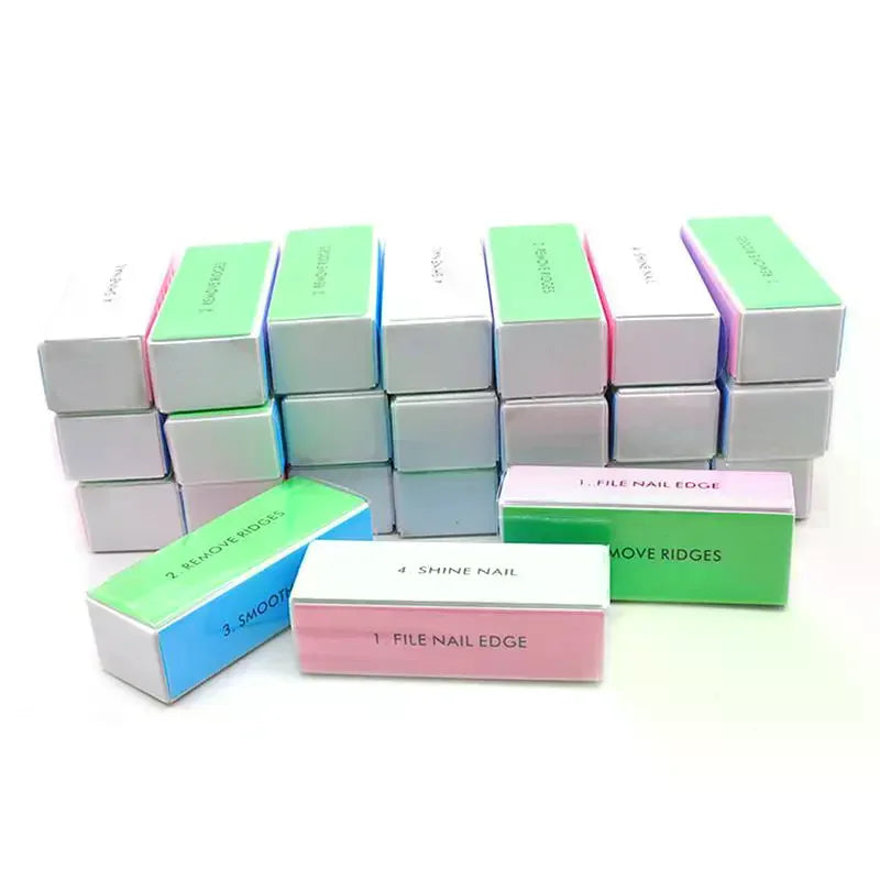 5-Pack 4-Way Nail Buffer Blocks | Sanding, Shine & Manicure Nail Buffer Block QXL