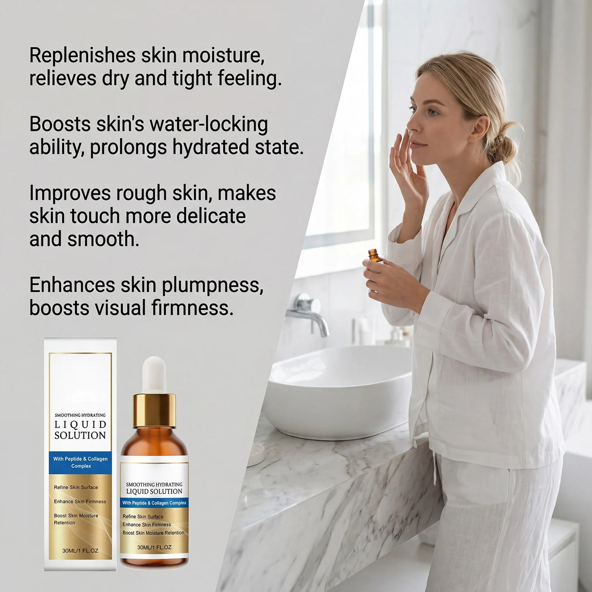 Hydrating Brightening Facial Serum 30ml | All Skin Types Facial Serum QXL
