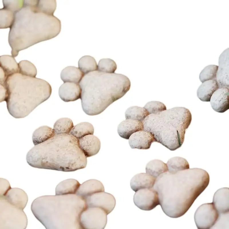 Cat Paw Stepping Stones | Resin Garden Decor 2 or 12 Pack Garden Stepping Stones QXL