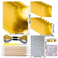 Foil Paper Craft Kit – Gold & Silver Christmas Engraving Art Foil Art Craft Kit QXL Gold
