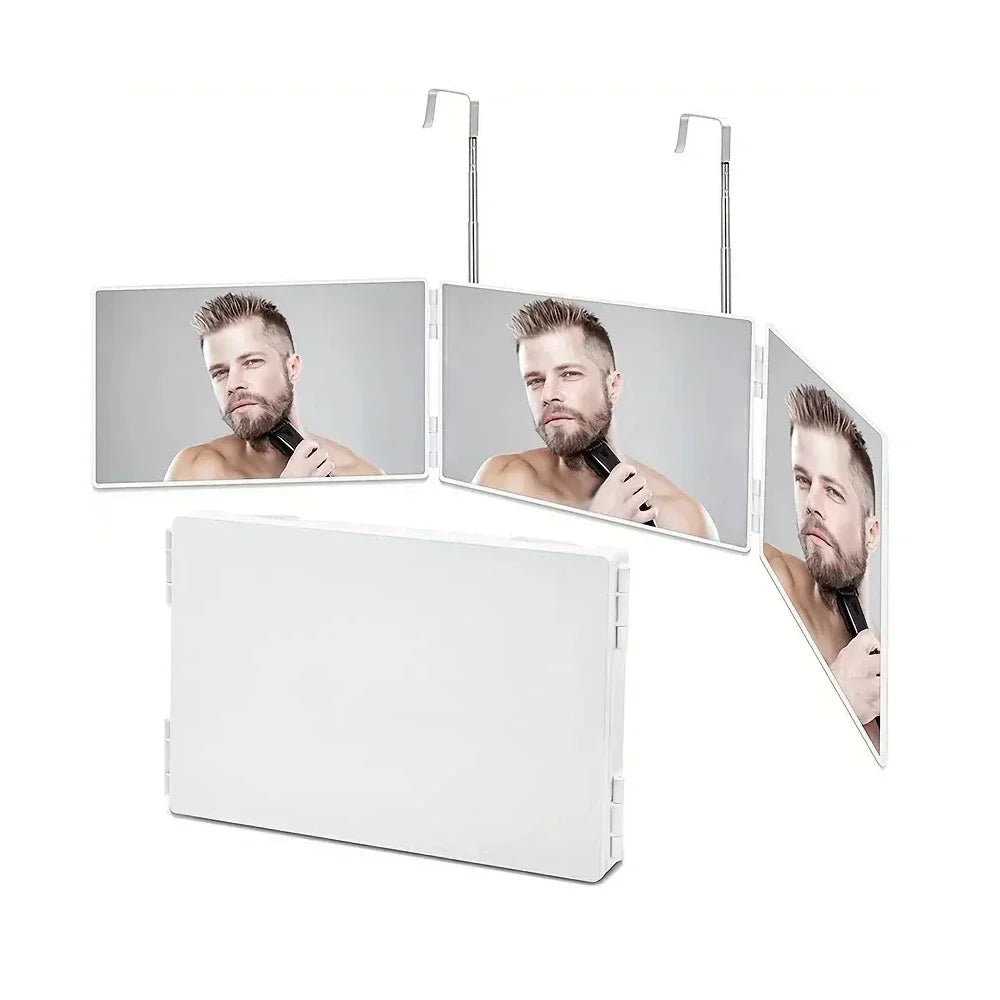 Trifold Folding Makeup Mirror | Wall-Hanging Cosmetic Mirror Trifold Makeup Mirror QXL